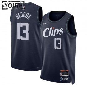 Dres Los Angeles Clippers Paul George Nike 2023-24 City Edition Navy Swingman - Dječji